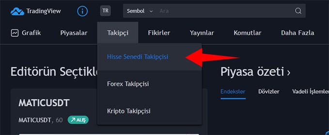 tradingview hisse tarama